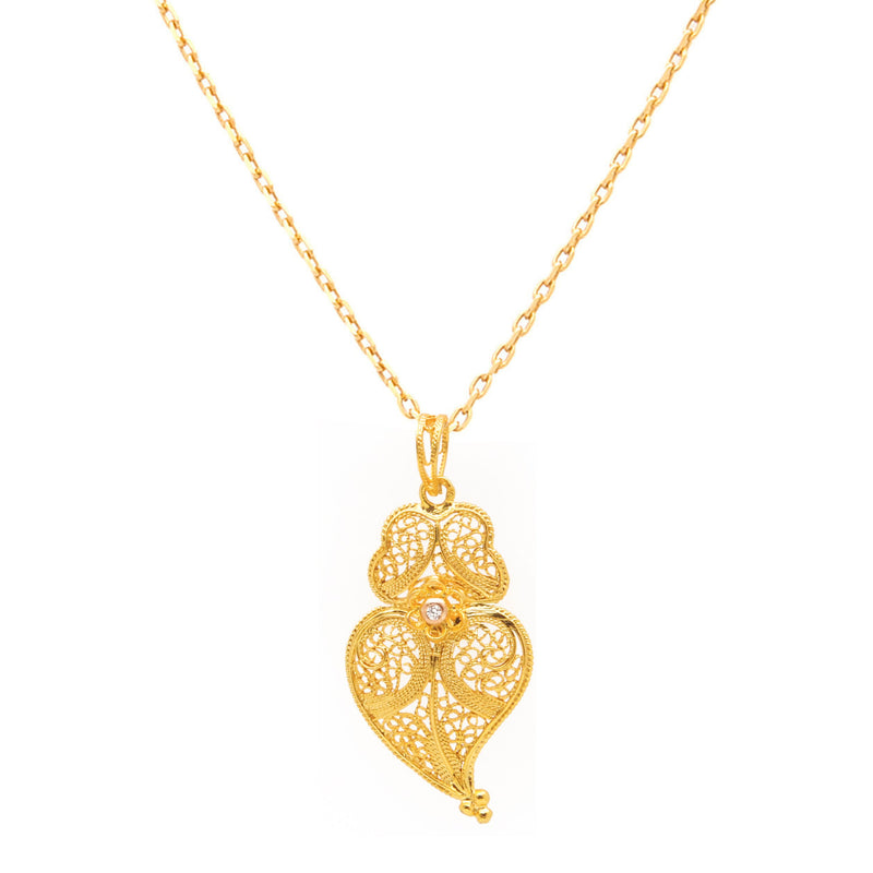 Necklace Heart of Viana M in 19,2Kt Gold and Diamond