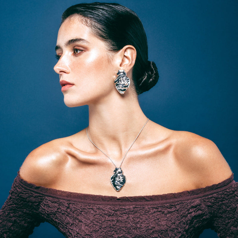 Set Melting Heart in Silver