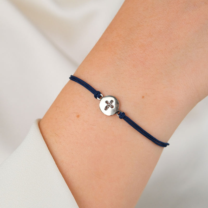 Bracelet Charm Cross in Silver