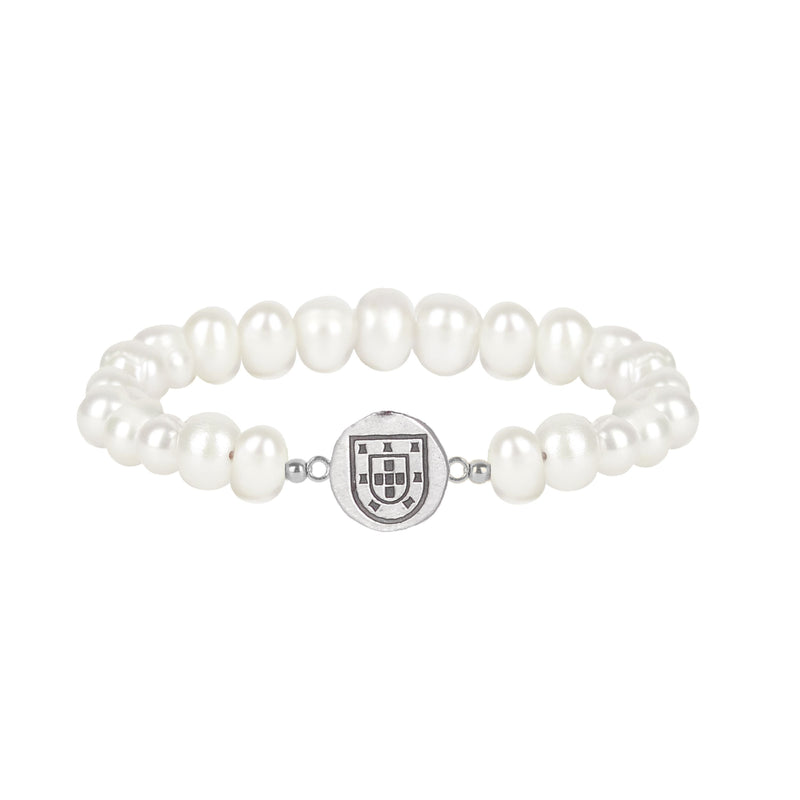Bracelet Escudo in Silver with Pearls