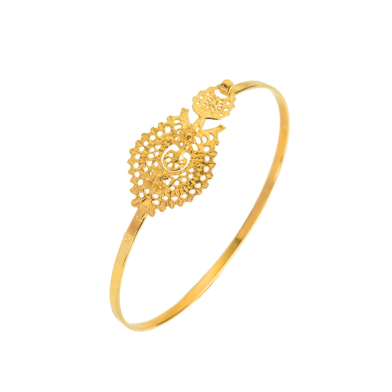 Queen Bracelet Bangle in Gold Plated Silver