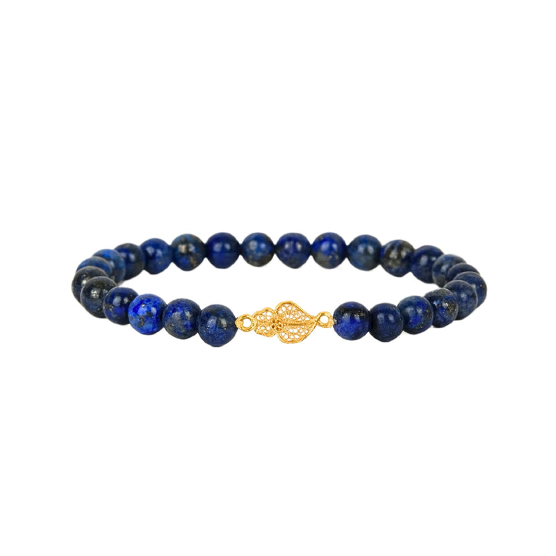 Bracelet Heart of Viana in 19,2Kt Gold with Lapis Lazuli