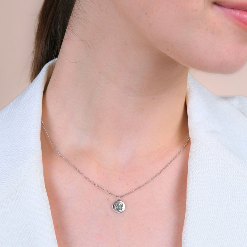 Necklace Charm Butterfly in Silver