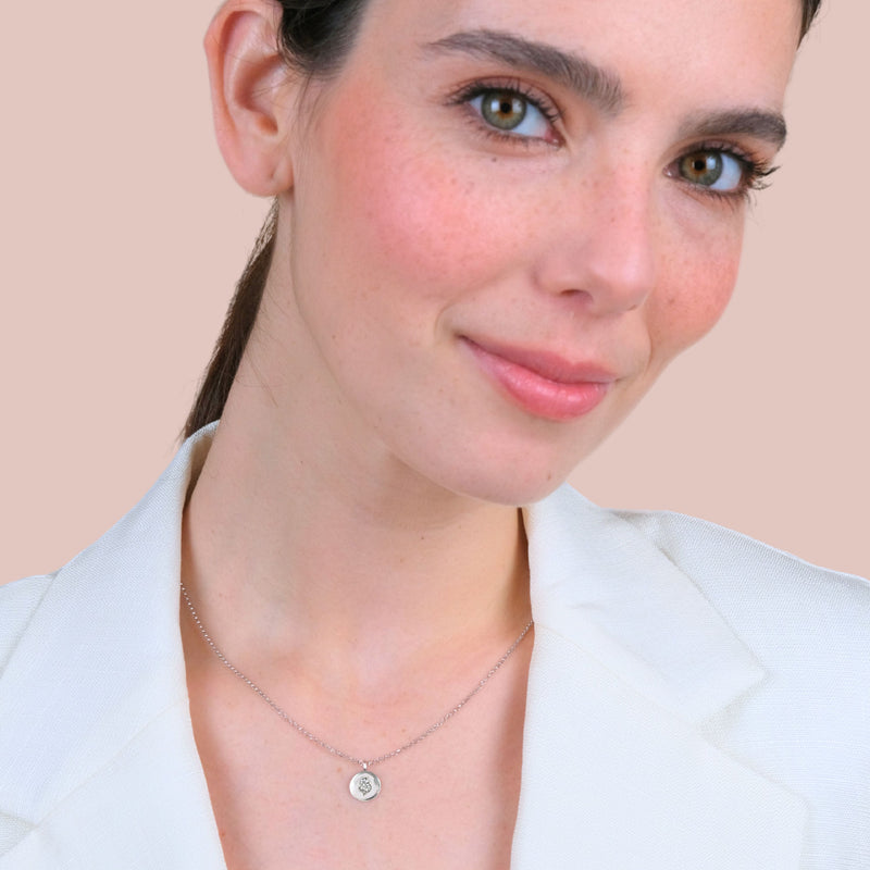 Necklace Charm Heart of Viana in Silver