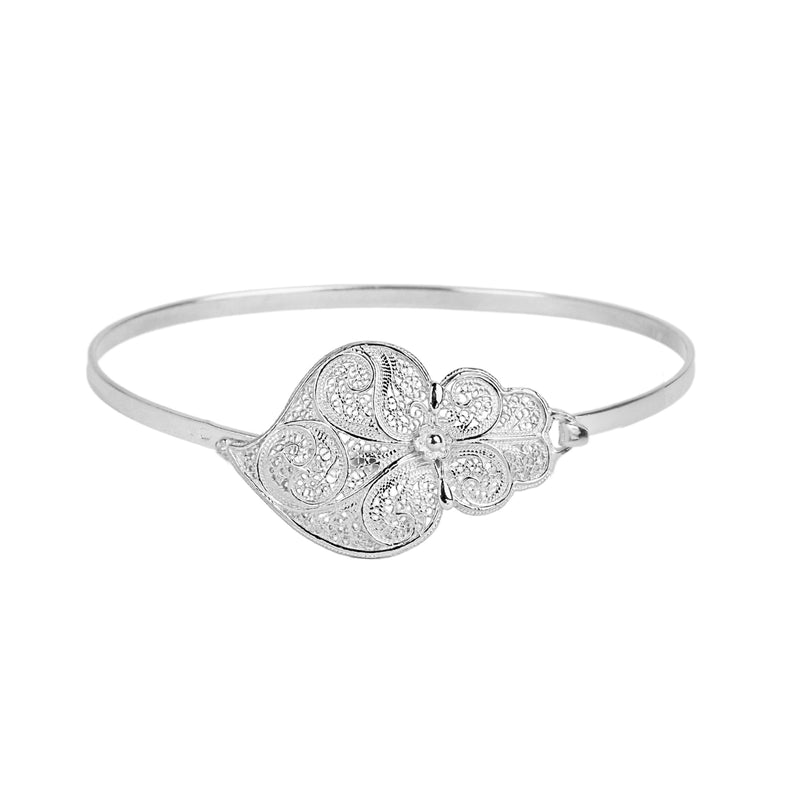 Bracelet Bangle Heart of Viana in Silver