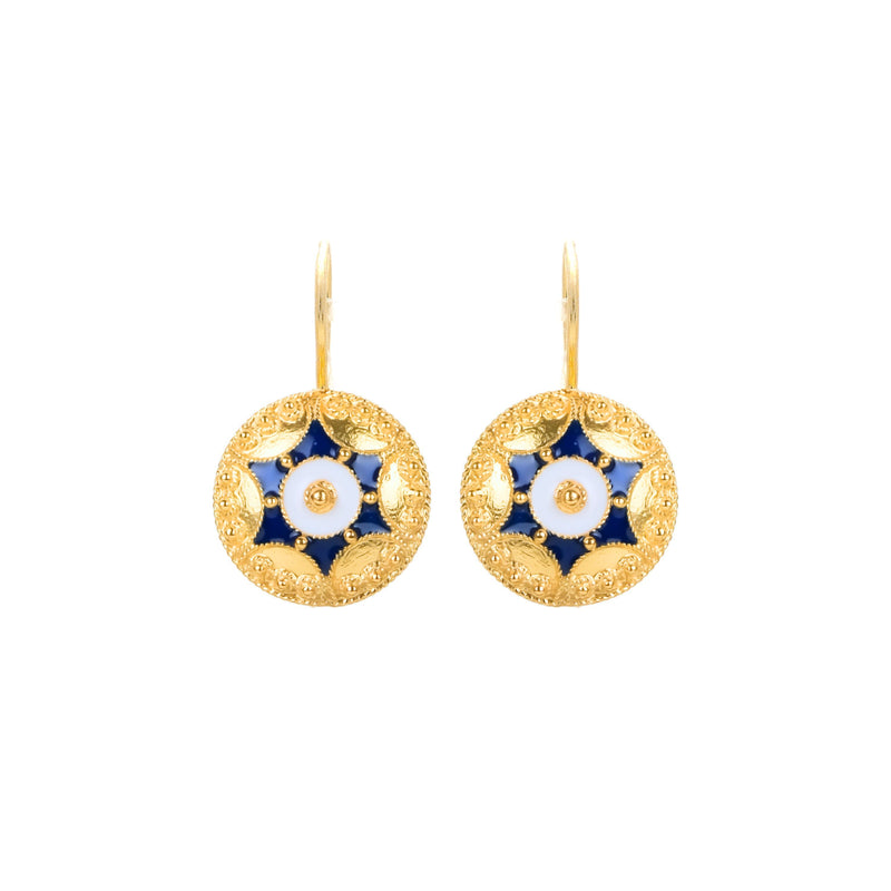 Earrings Caramujo Star in Gold Plated Silver