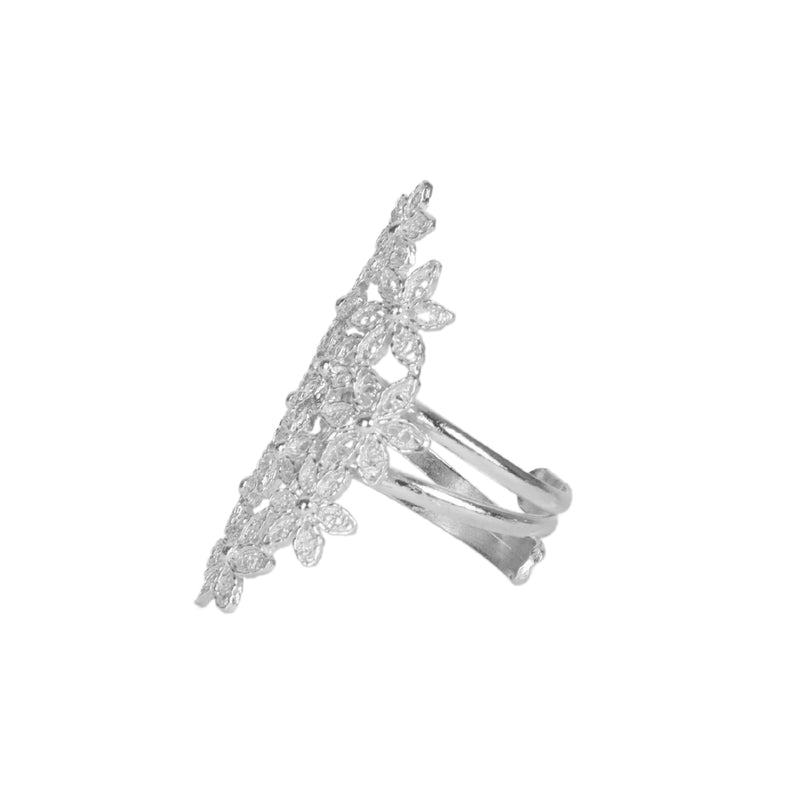Ring Flowers in Silver