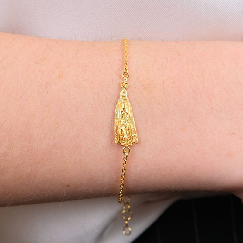 Bracelet Our Lady of Fátima in Gold Plated Silver