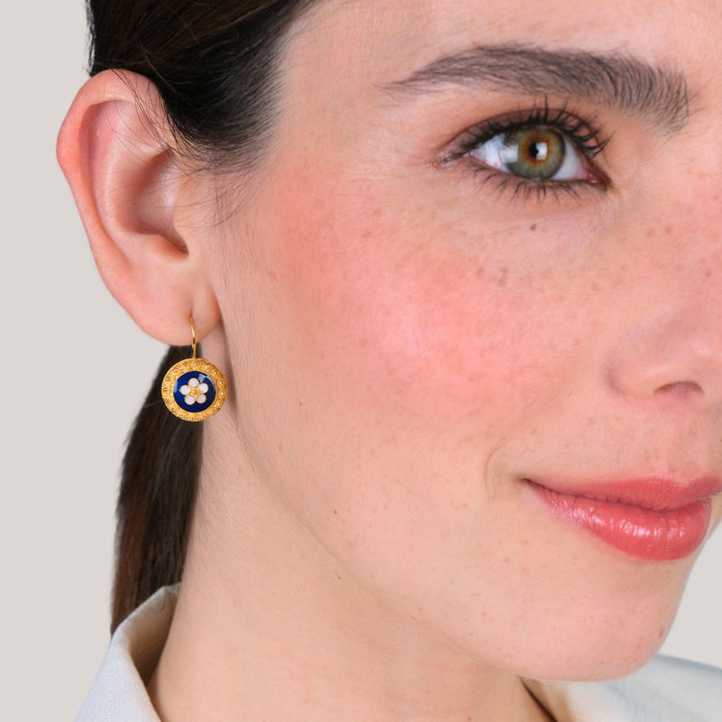 Earrings Caramujo XL in Gold Plated Silver
