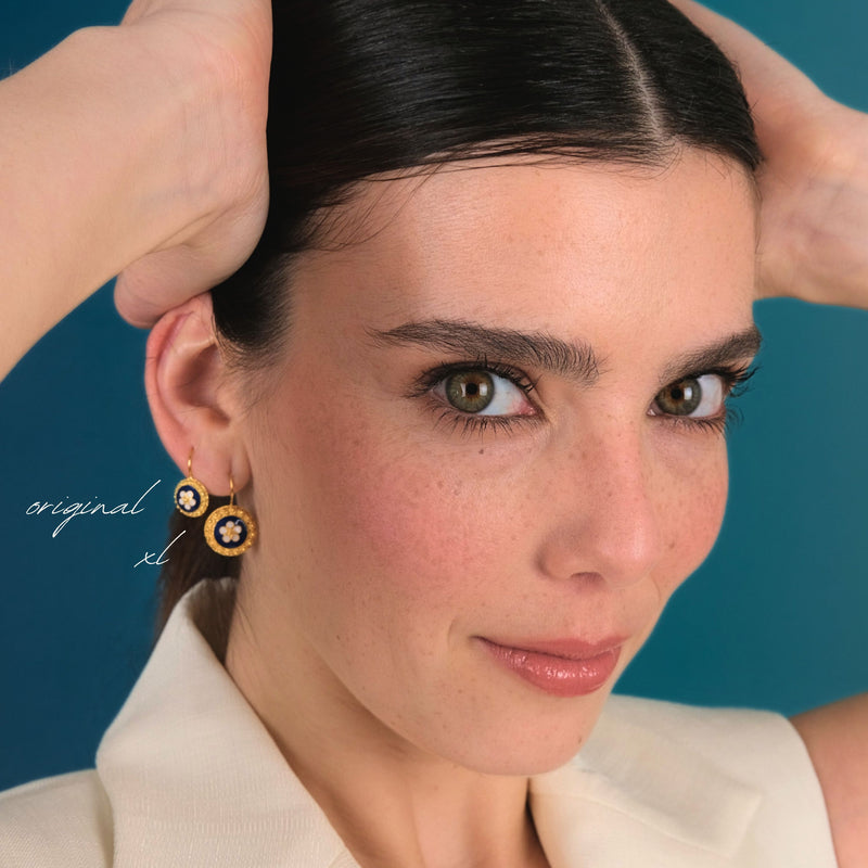 Earrings Caramujo XL in Gold Plated Silver