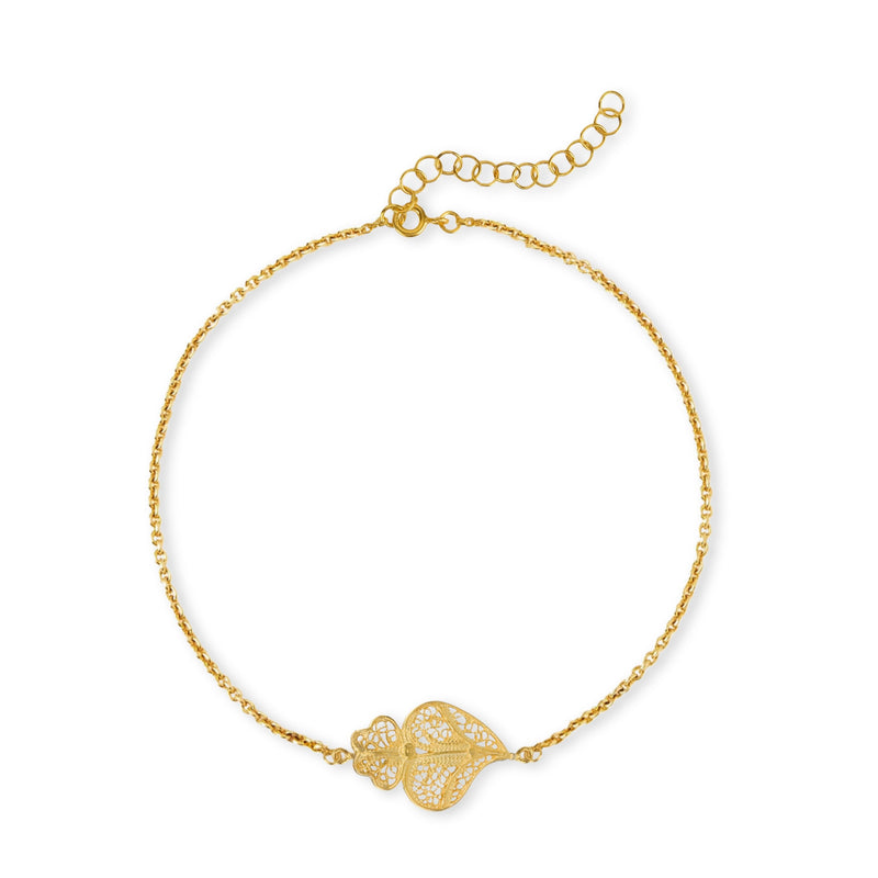 Bracelet Heart of Viana in Gold Plated Silver