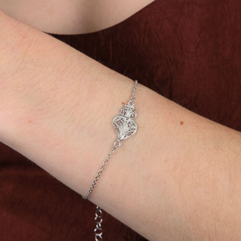 Bracelet Heart of Viana in Silver