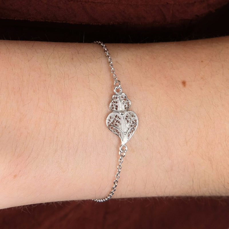 Bracelet Heart of Viana in Silver