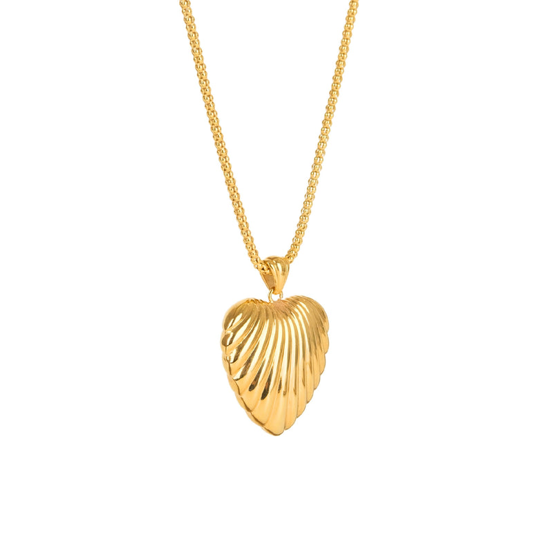 Necklace Intertwined Heart in Gold Plated Silver