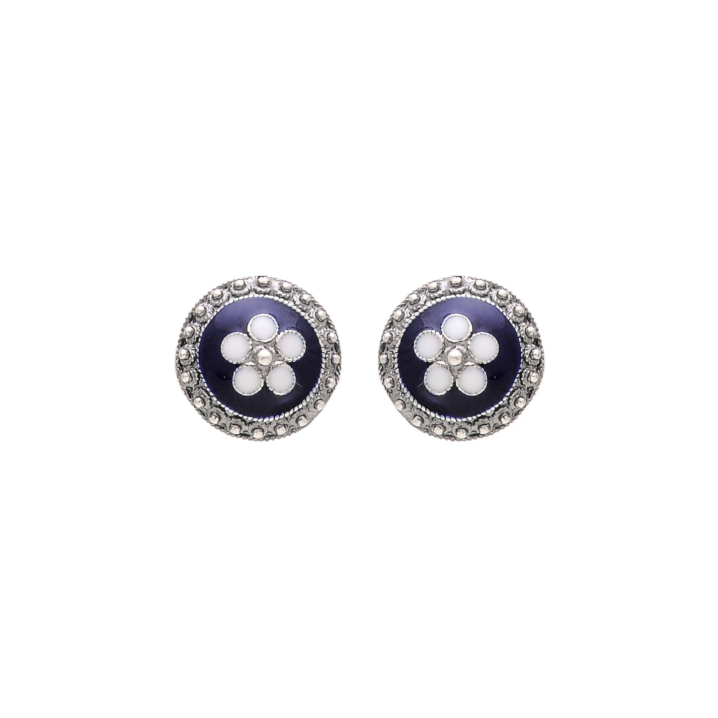 Earrings Caramujo Stud in Silver