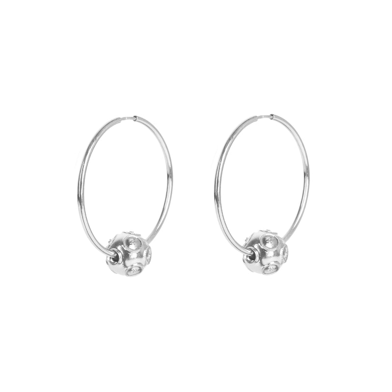 Earrings Hoops Viana’s Conta in Silver