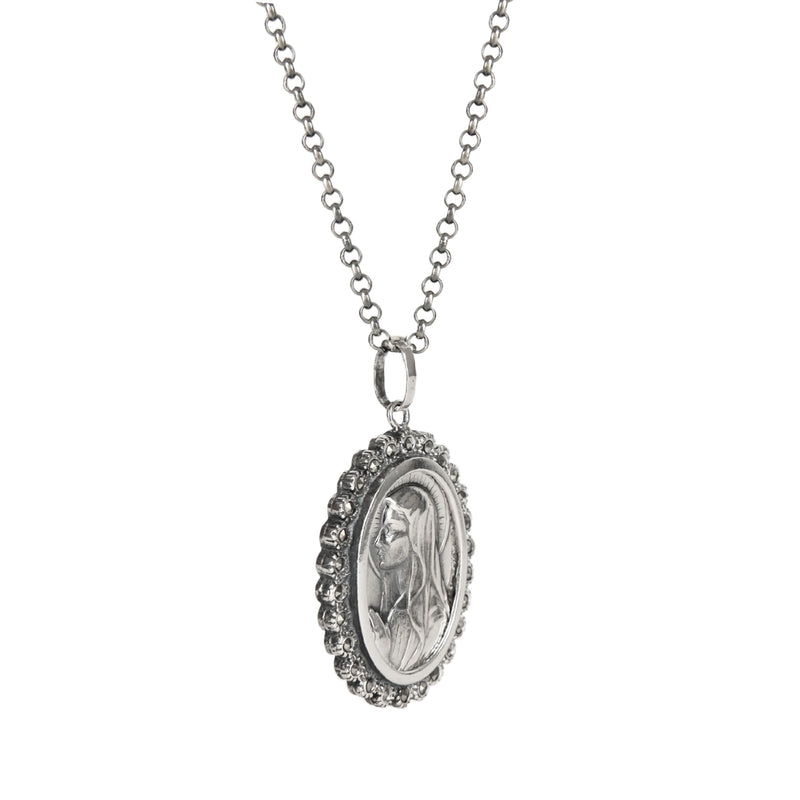 Necklace Our Lady of the Carrapito Marcasites in Silver