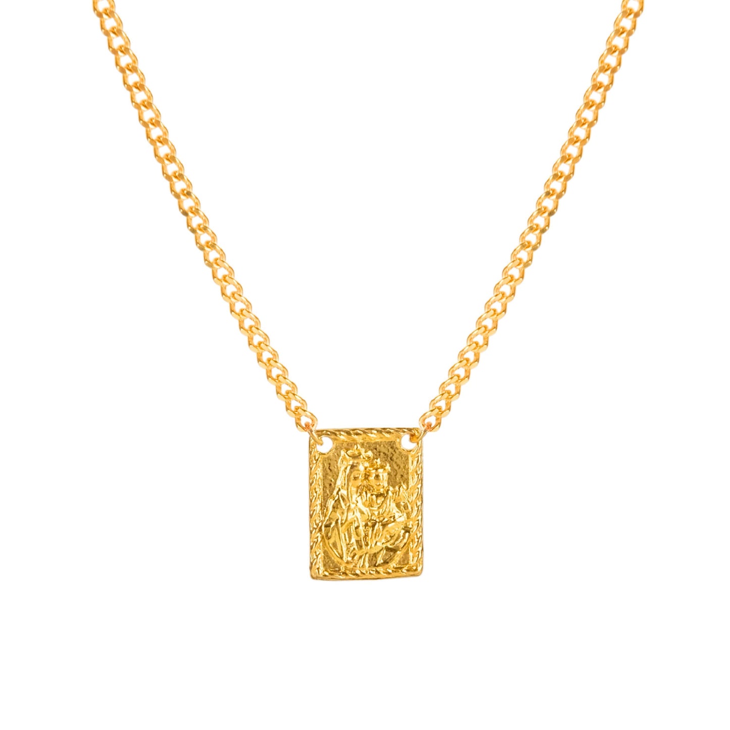 Necklace Scapular in Gold Plated Silver