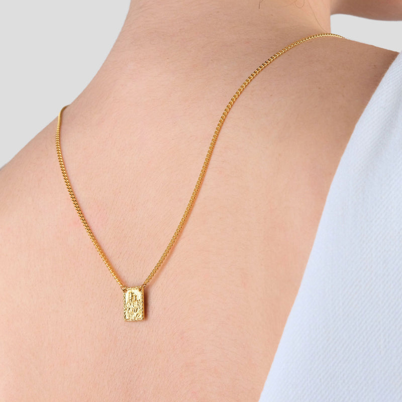 Necklace Scapular in Gold Plated Silver