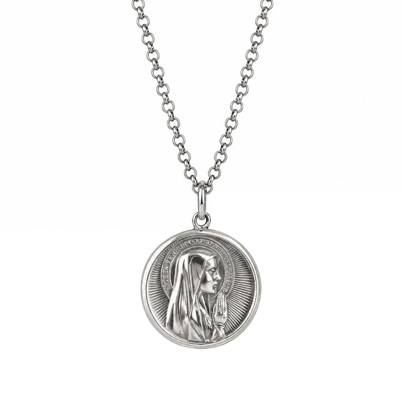 Halskette Unsere Liebe Frau des Rosenkranzes von Fátima aus Sterlingsilber
