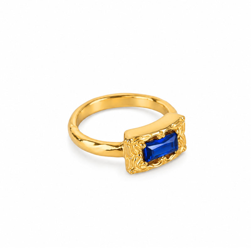 Anillo Bonanza de Plata Bañada en Oro