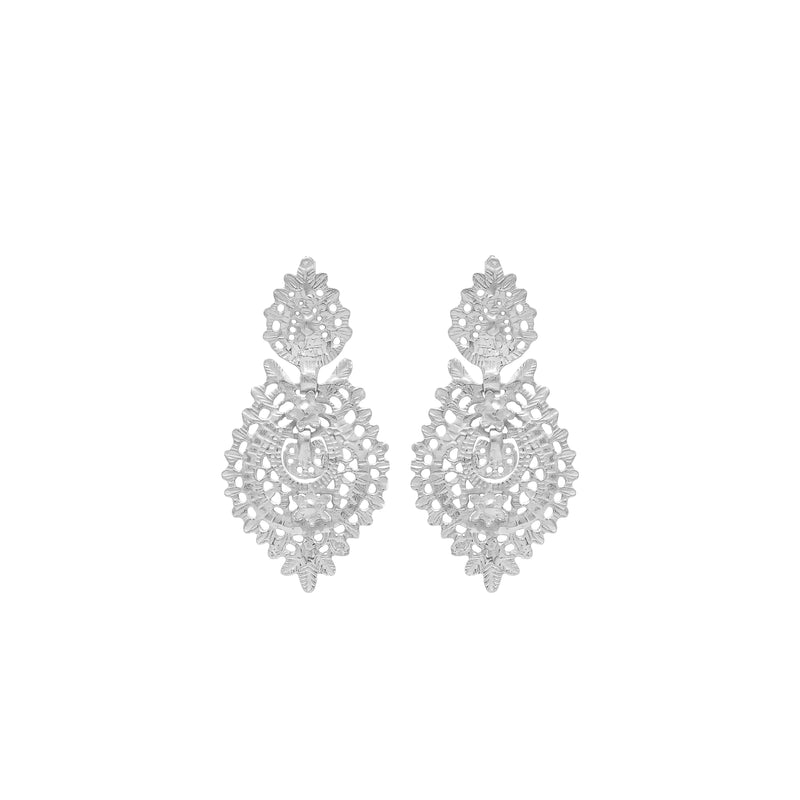 Boucles d'Oreilles Reine Puce S en Argent