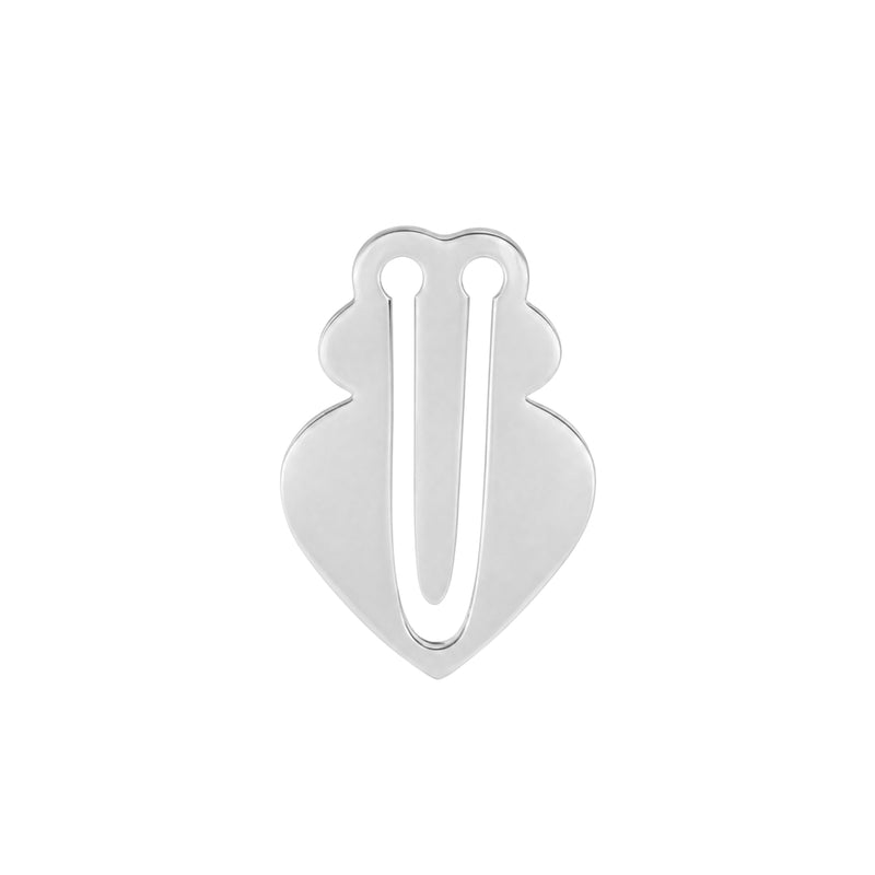 Lesezeichen Herz aus Silber