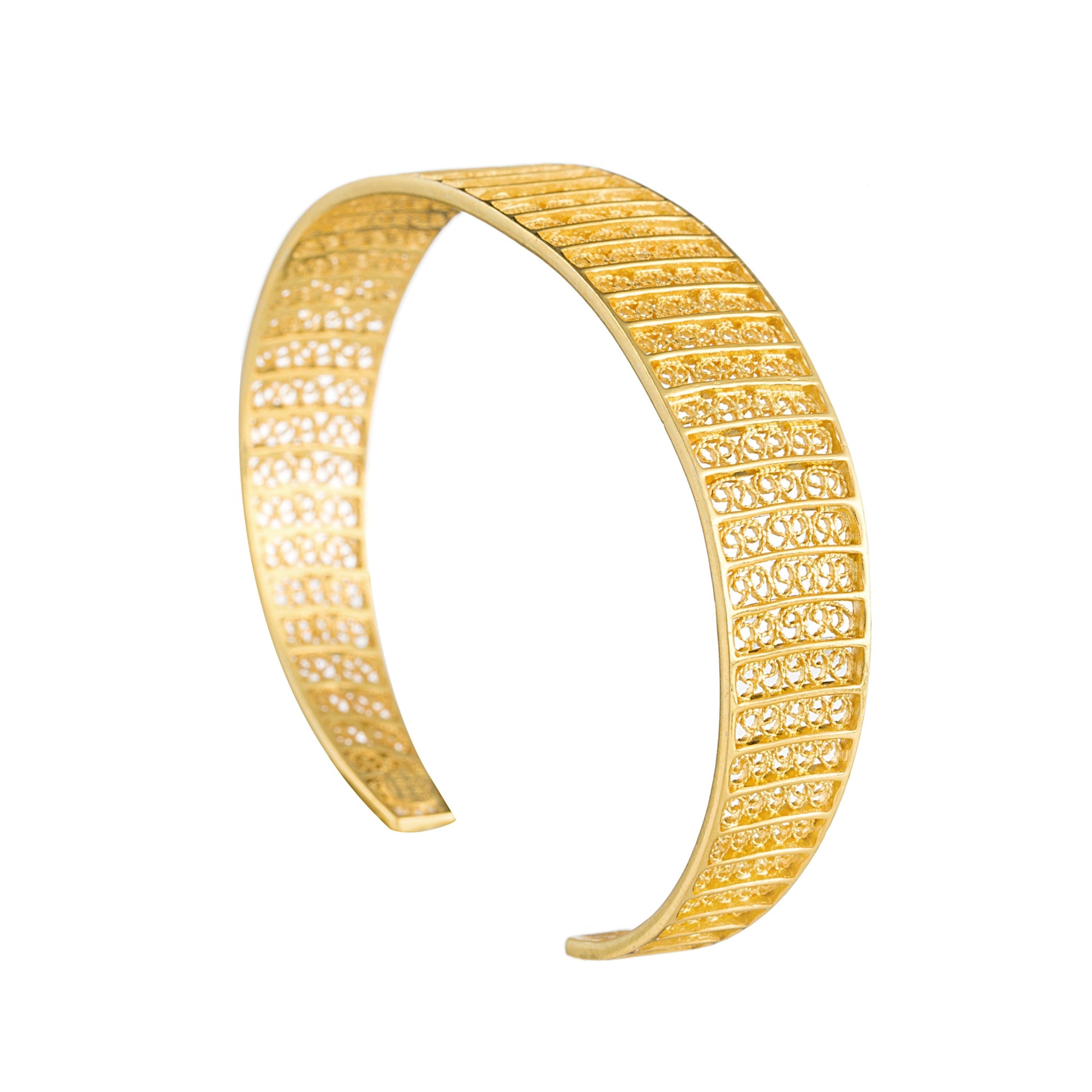 Bracelet Circles in Gold Plated Silver