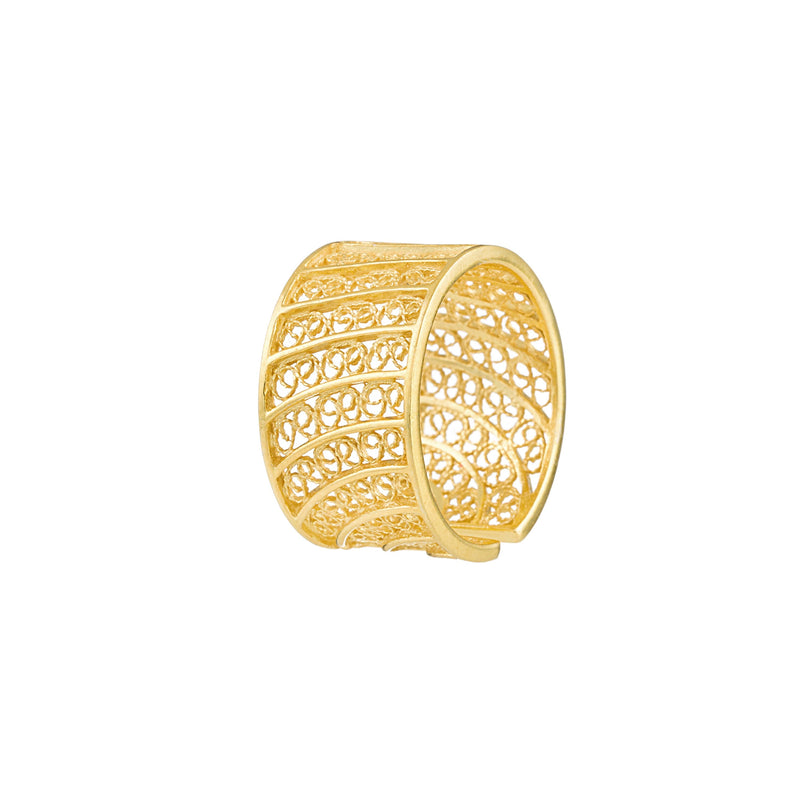 Ring Circles in Gold Plated Silver