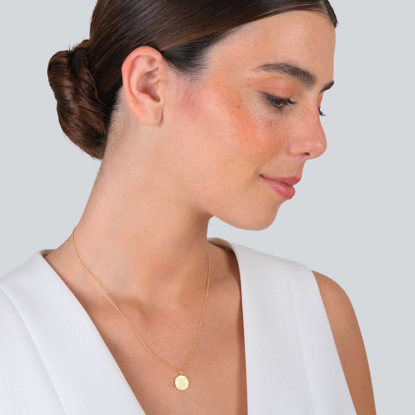 Necklace Escudo in Gold Plated Silver