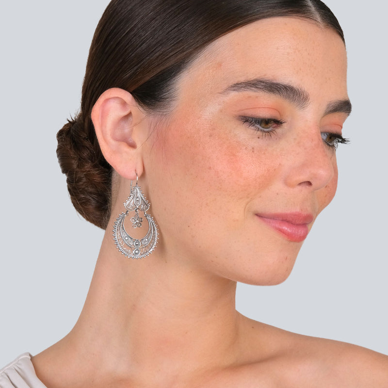 Pendientes Arrecadas Ciclo de Plata