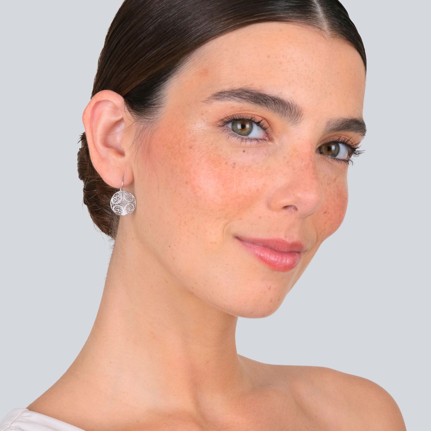 Earrings Circles in Silver
