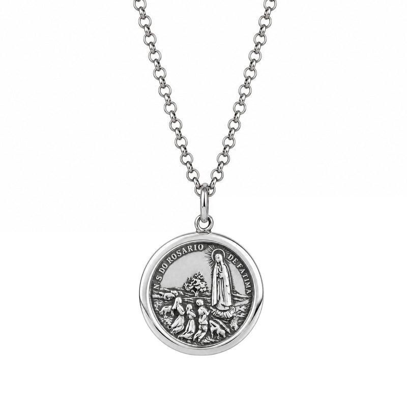 Collar Aparición de Nuestra Señora de Fátima de Plata