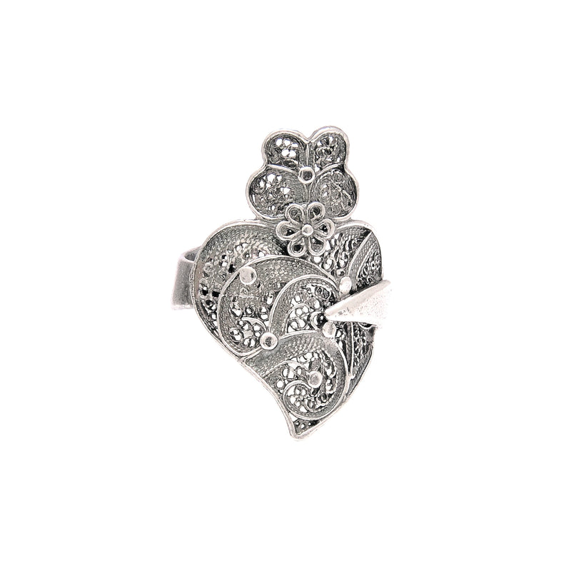 Ring Heart of Viana in Silver