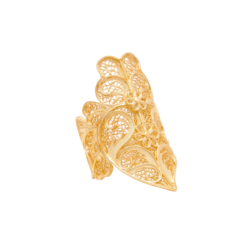 Ring Heart of Viana XL in Gold Plated Silver