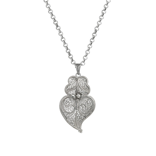 Necklace Heart of Viana 4,5 cm in Silver