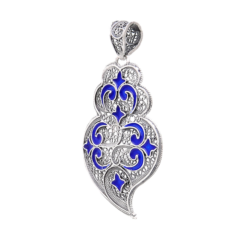 Necklace Heart of Viana Azulejo in Silver