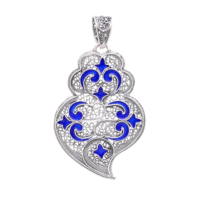 Necklace Heart of Viana Azulejo in Silver