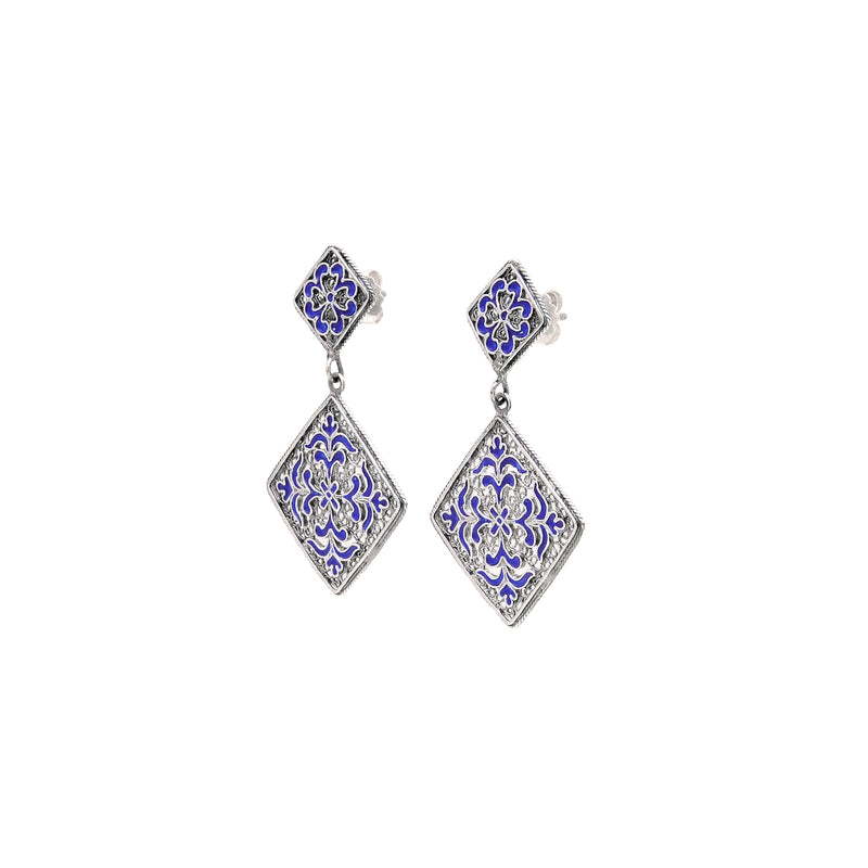 Earrings Azulejo in Silver