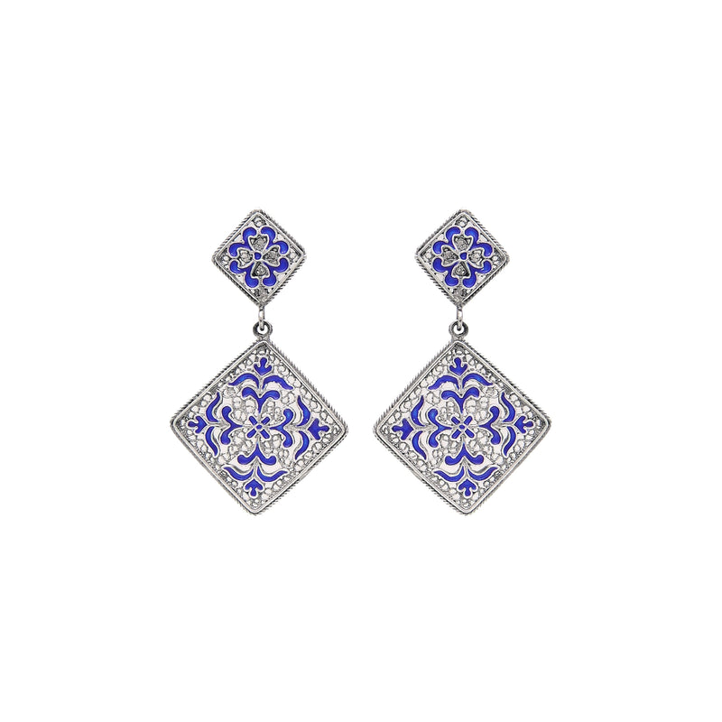 Earrings Azulejo in Silver