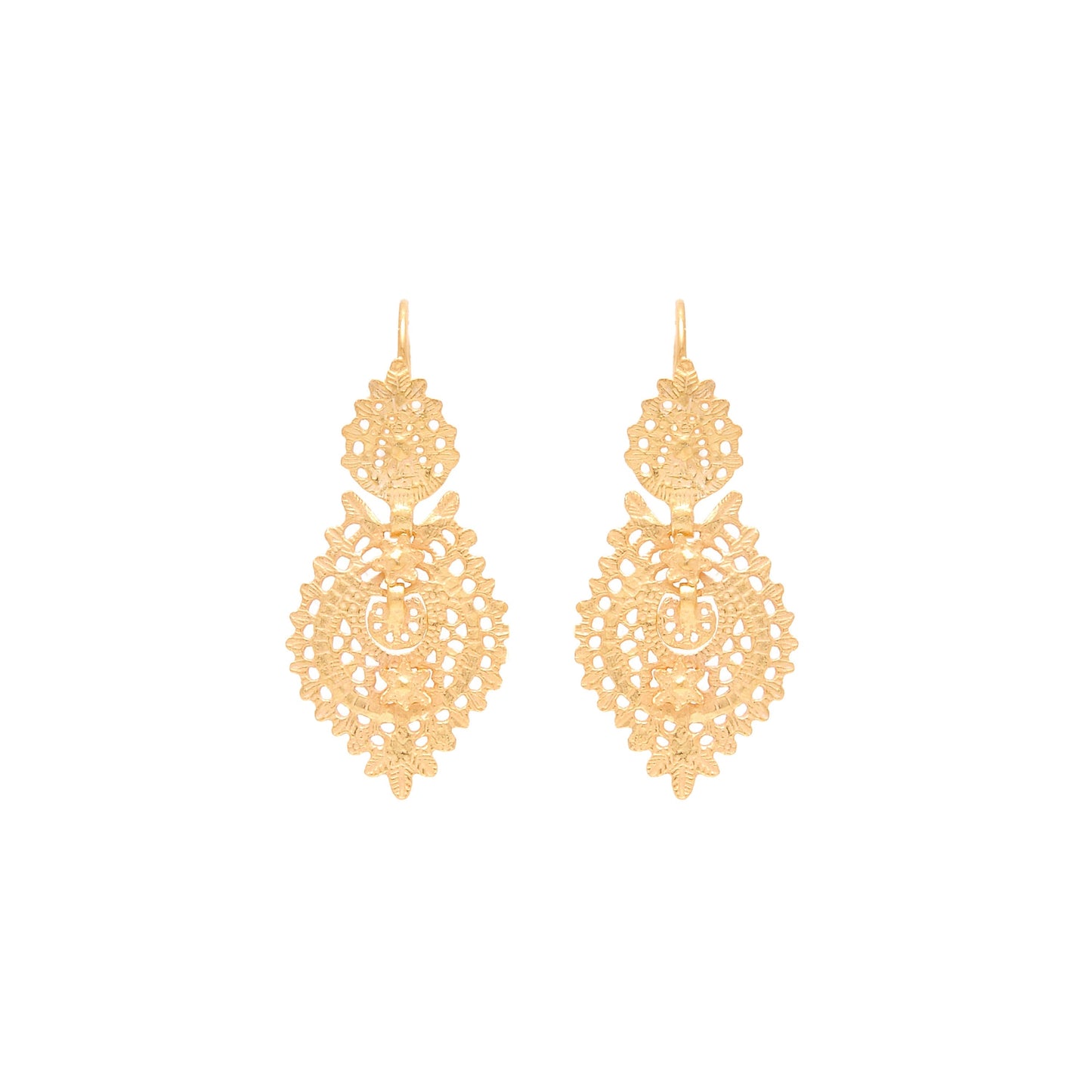 Queen Earrings S in Gold Plated Silver