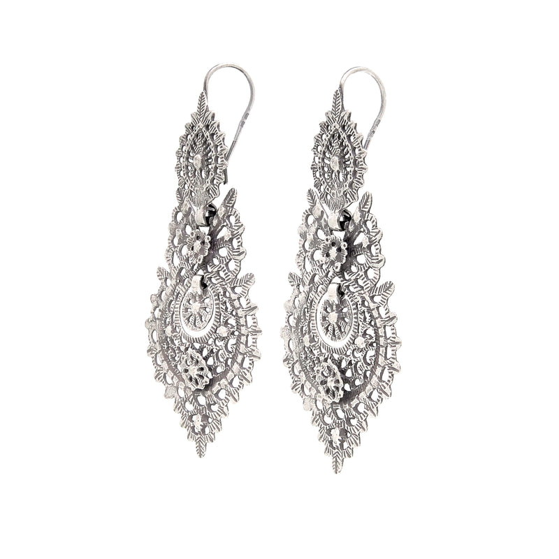 Queen Earrings L in Silver