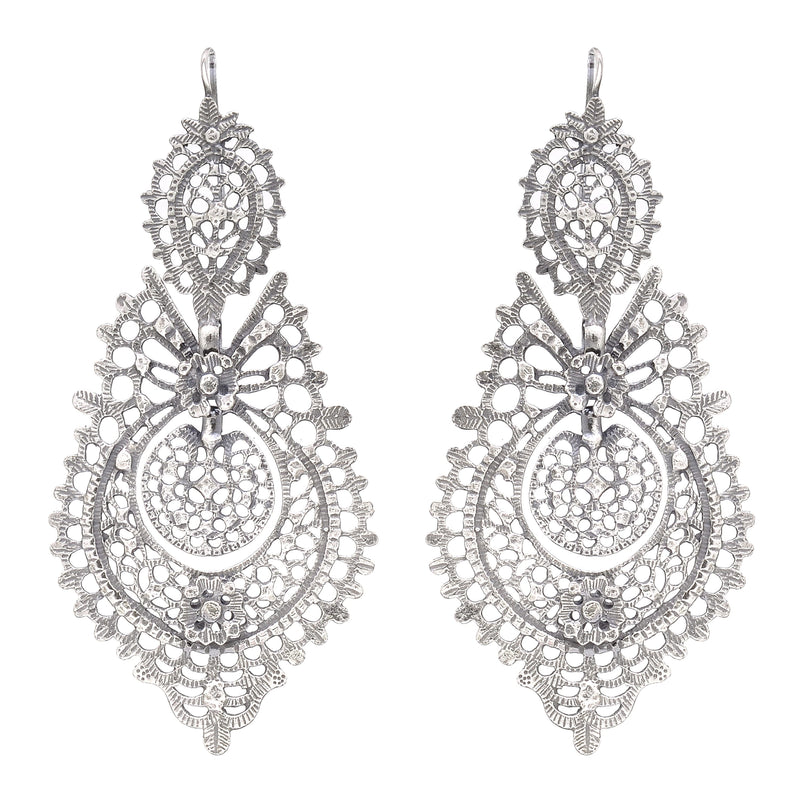 Queen Earrings XL in Silver