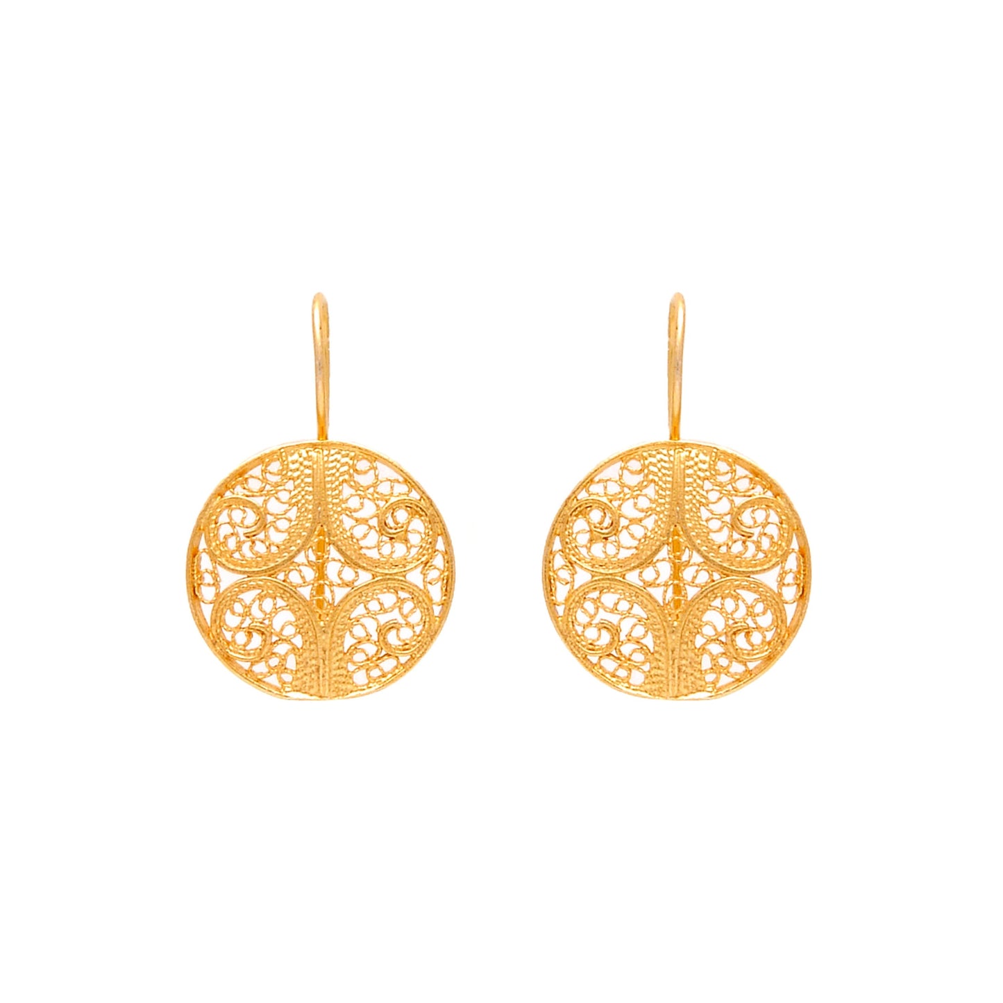 Earrings Circles in 9Kt Gold