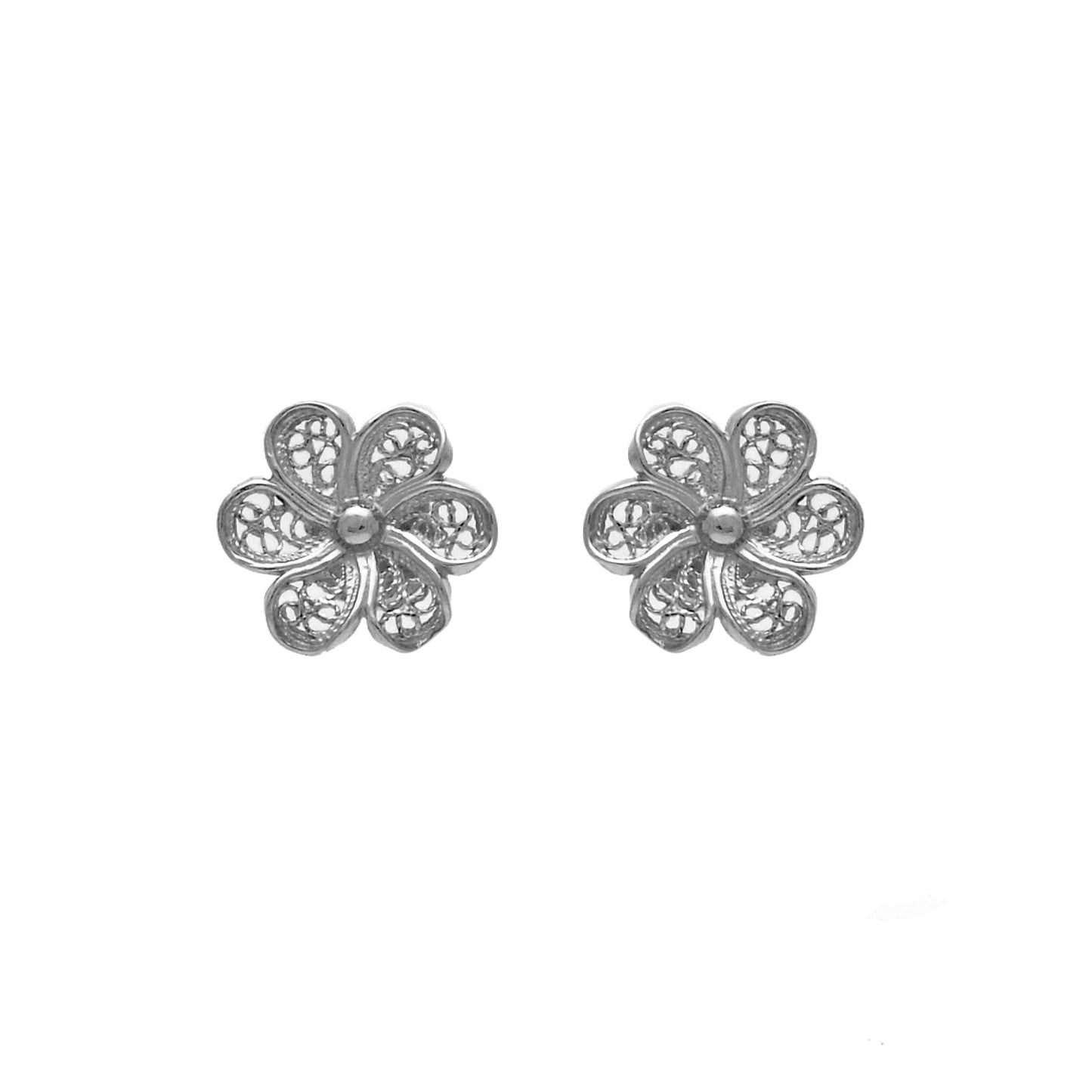 Earrings Flower in Silver