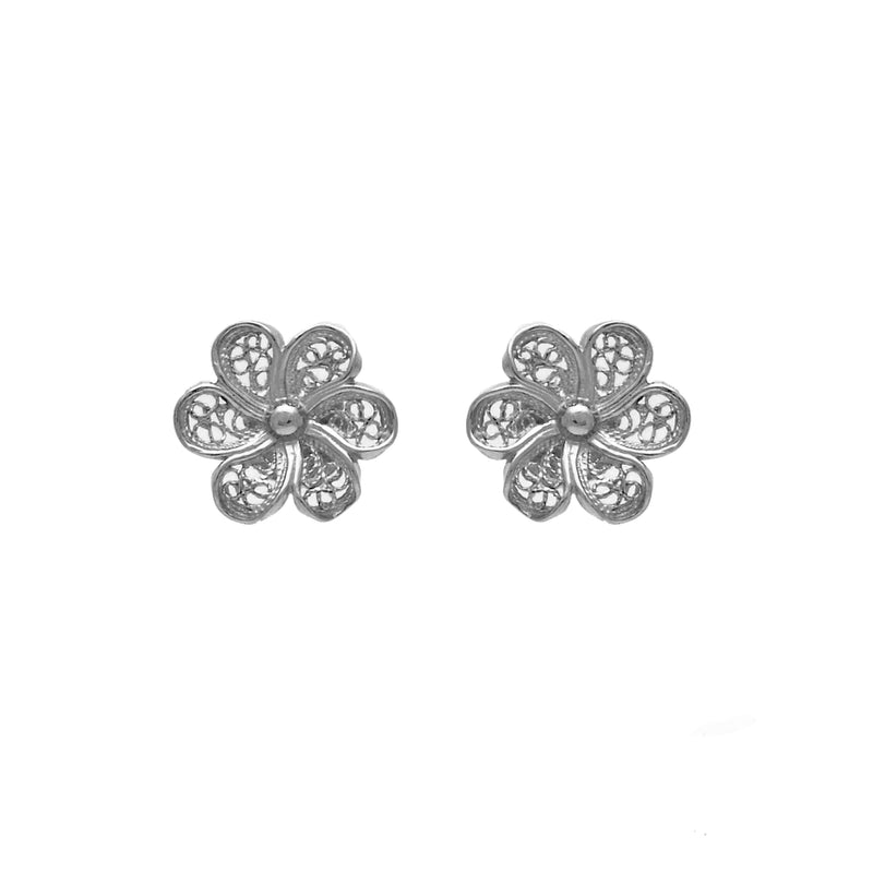 Earrings Flower in Silver