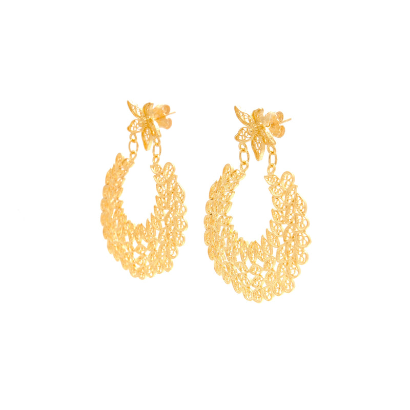 Earrings Ciclo in Gold Plated Silver