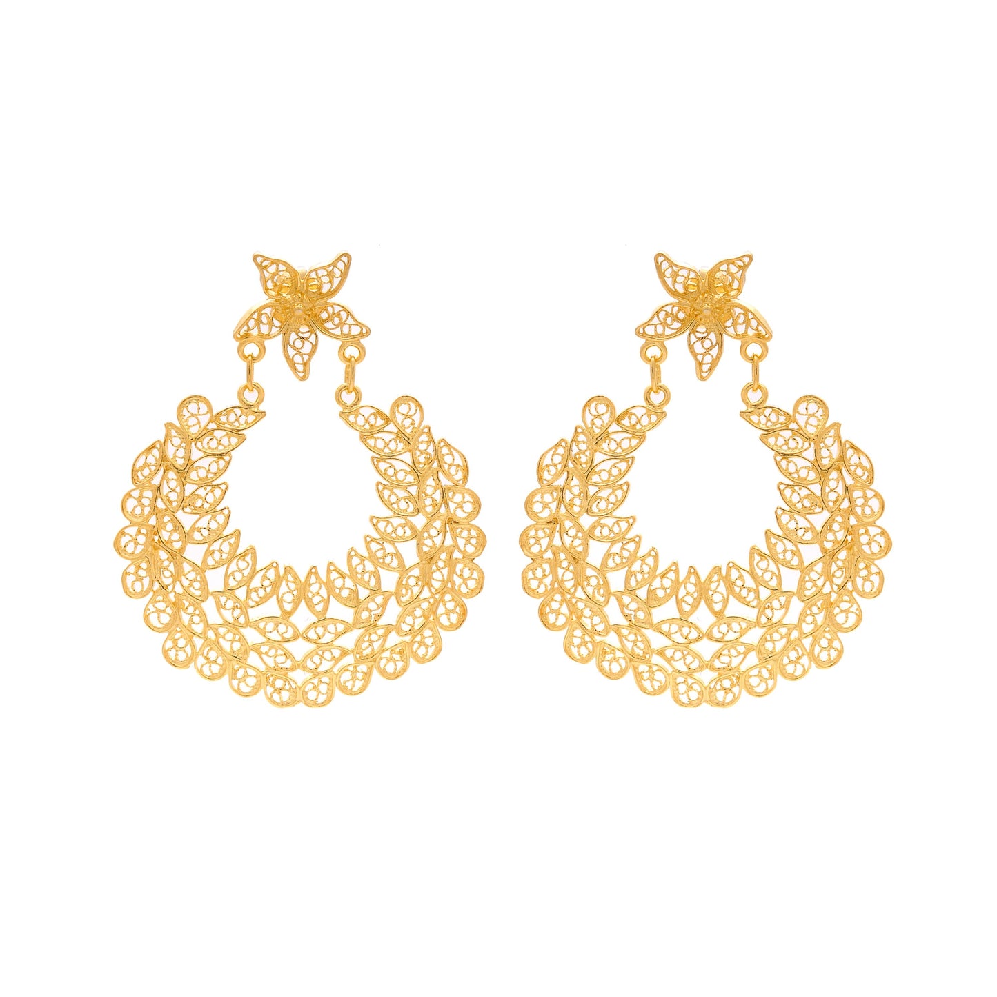 Earrings Ciclo in Gold Plated Silver