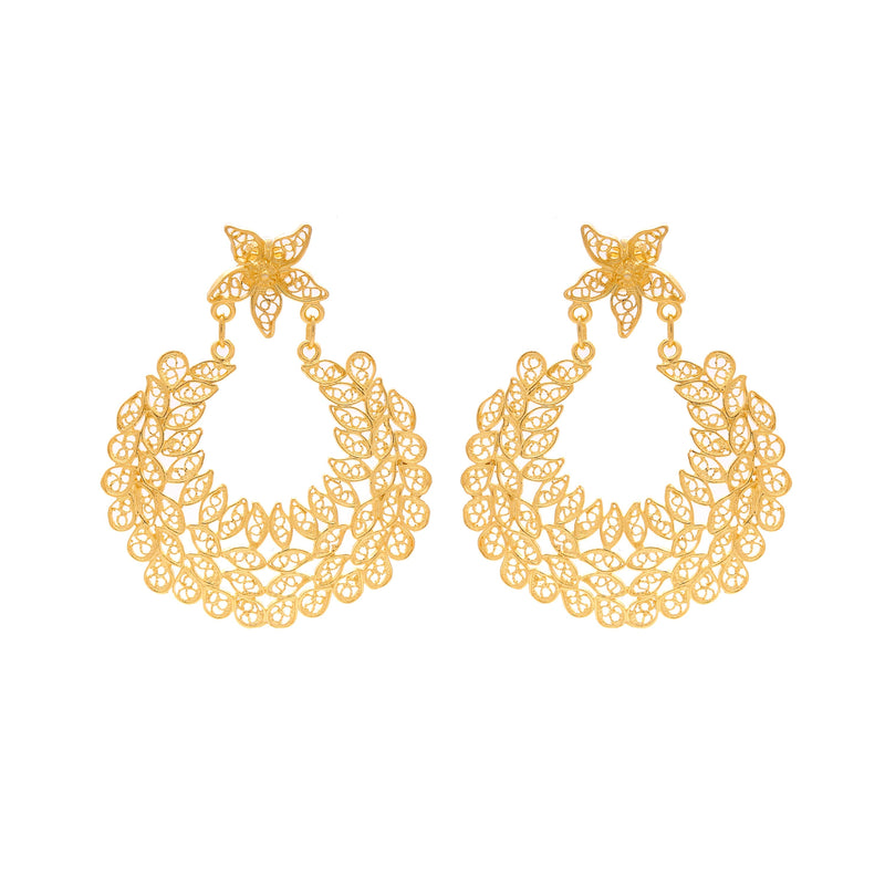 Earrings Ciclo in Gold Plated Silver