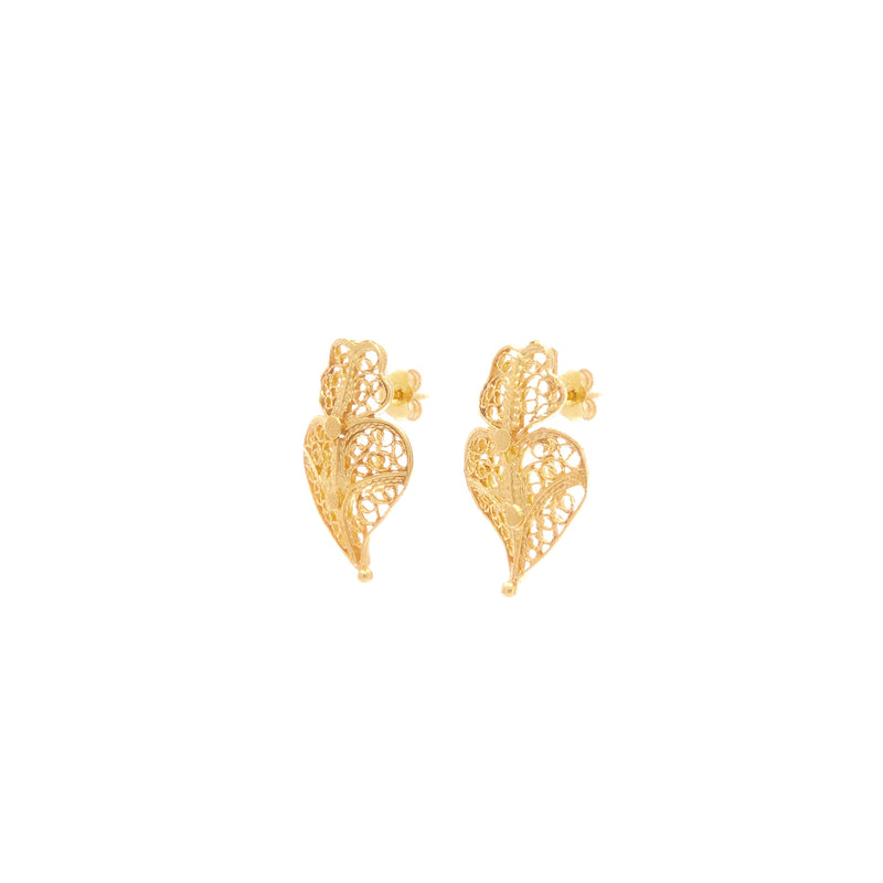 Earrings Heart of Viana XS in 19,2Kt Gold
